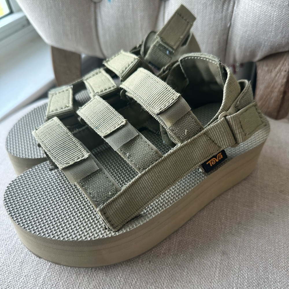 Teva strappy platforms